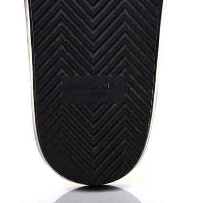 Saint Laurent Lambskin Joan Slide Sandals 39 Burgundy 9 of 11