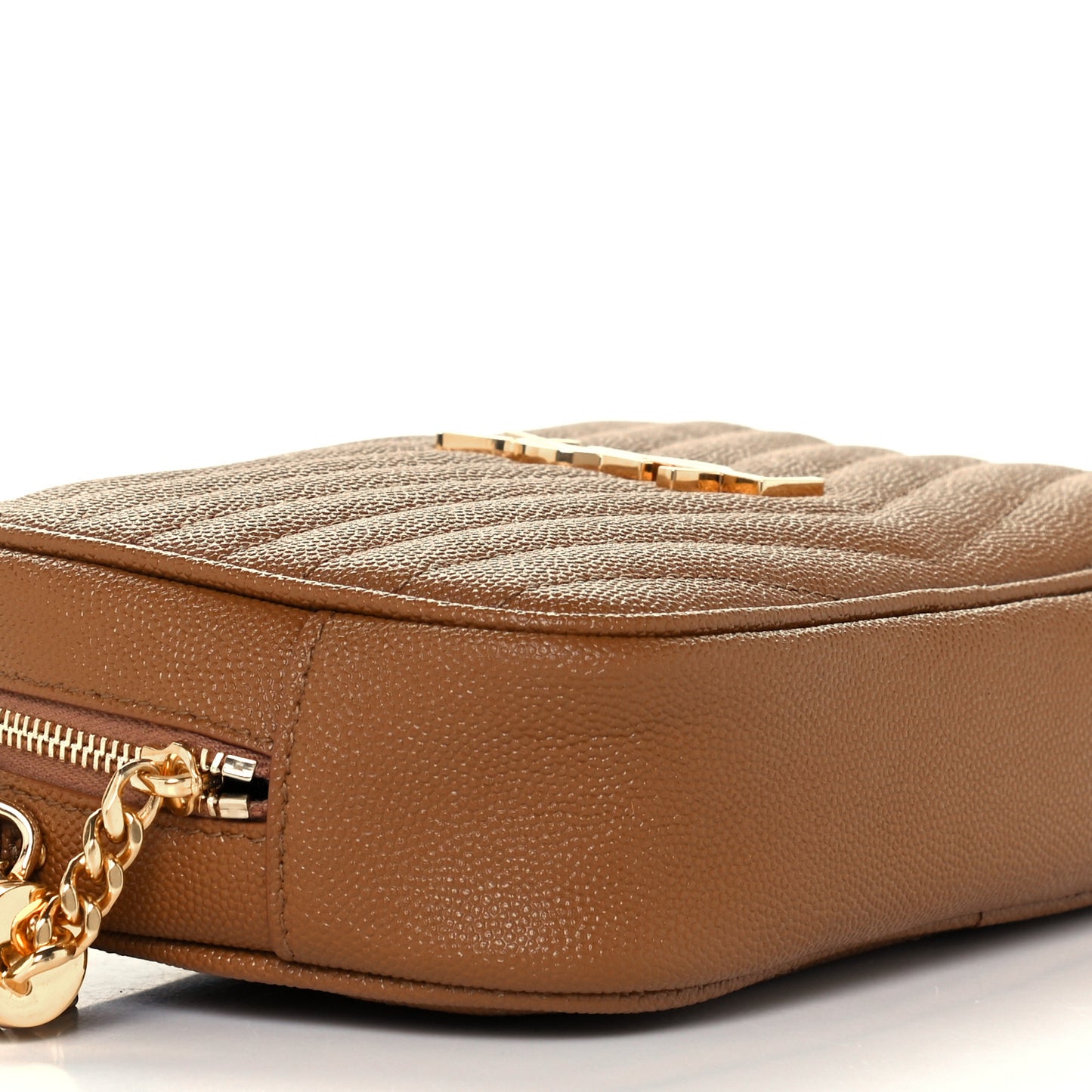 Grain De Poudre Matelasse Monogram Mini Lou Camera Bag Dark Natural