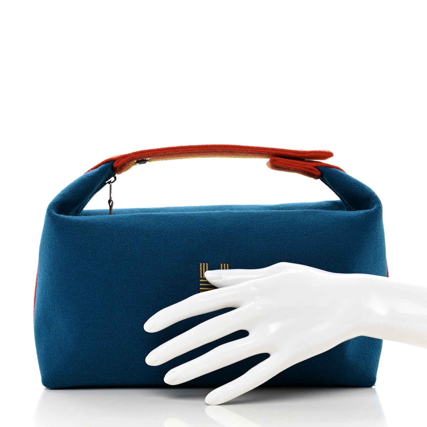 Wool Rocabar Small Bride-A-Brac Pouch Bleu Paon