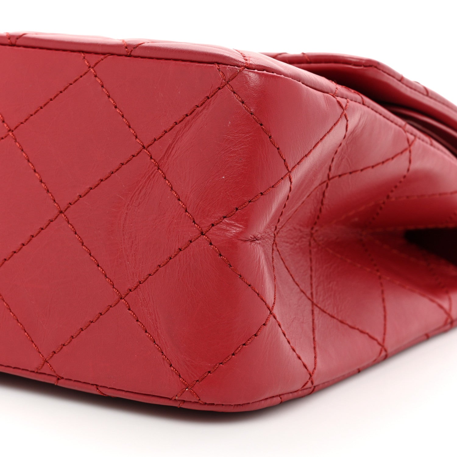 Chanel Aged Calfskin Quilted 2.55 Reissue 227 Flap Red 8 of 16