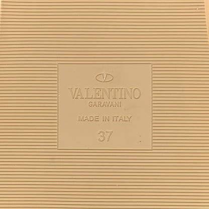 Valentino Garavani Shearling Roman Stud Slide Sandals 37 Sahara Beige 6 of 8