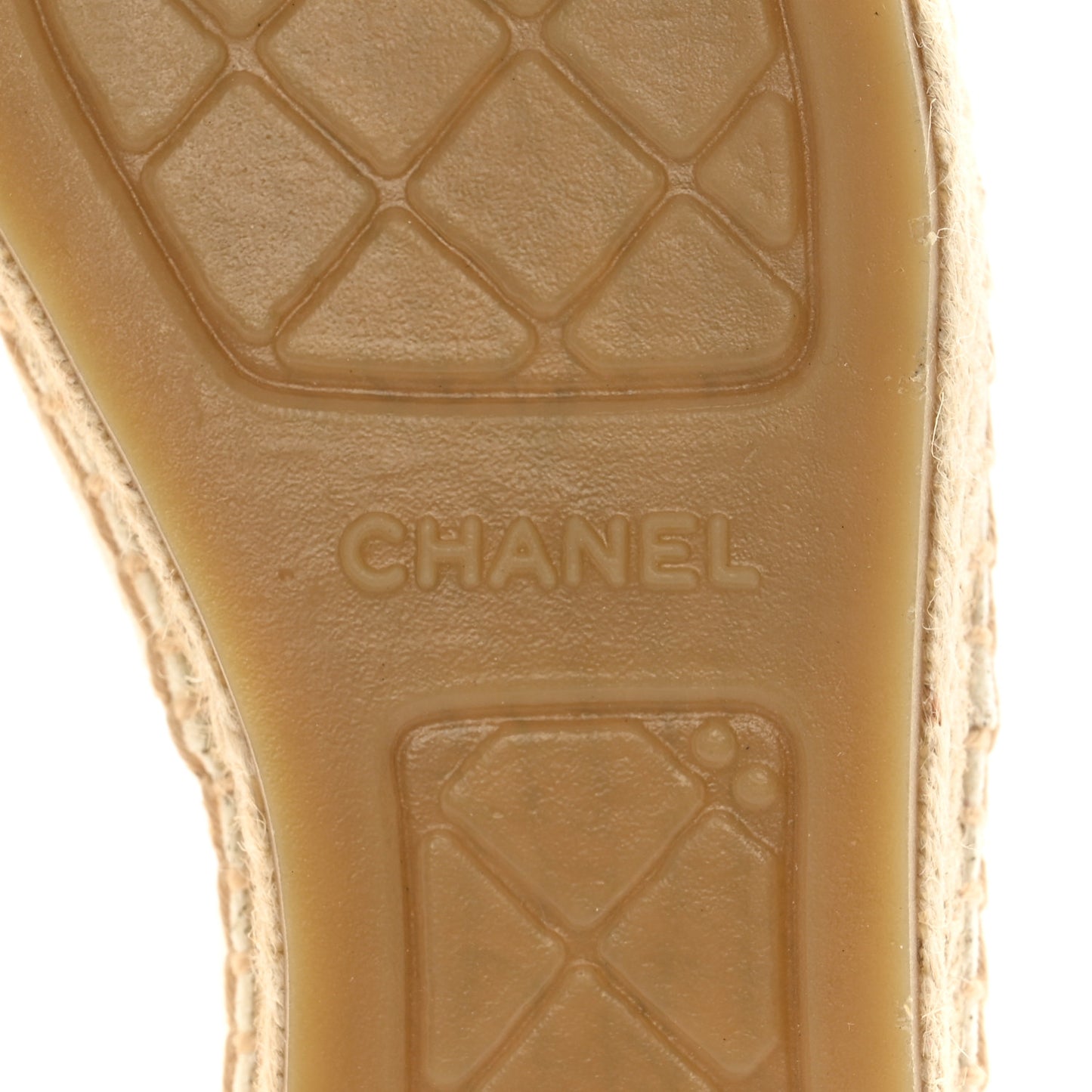 Fabric Biarritz CC Espadrilles 41 White Gold