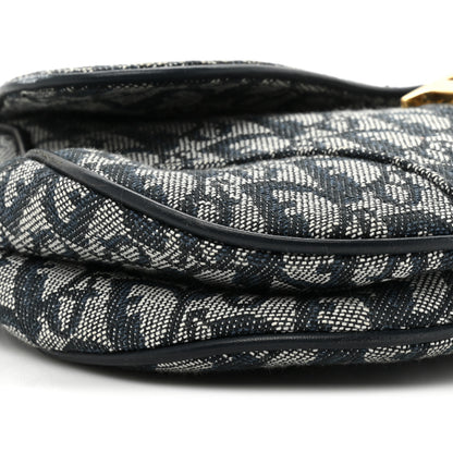 Christian Dior Monogram Saddle Bag Blue 8 of 13