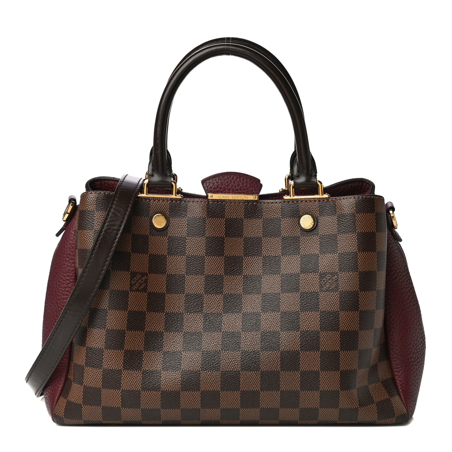 Damier Ebene Cuir Taurillon Brittany Bordeaux