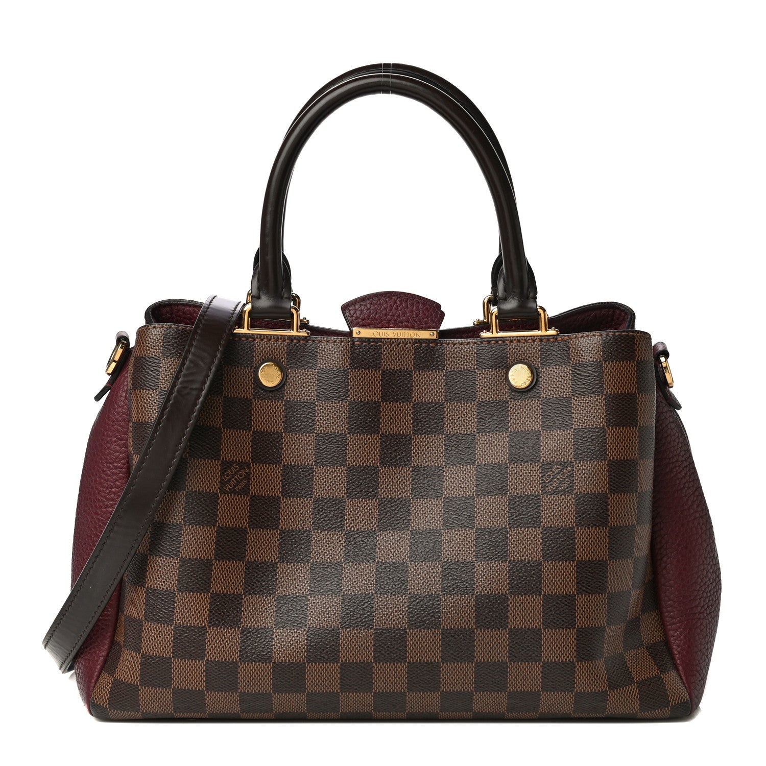 Louis Vuitton Damier Ebene Cuir Taurillon Brittany Bordeaux 1 of 25