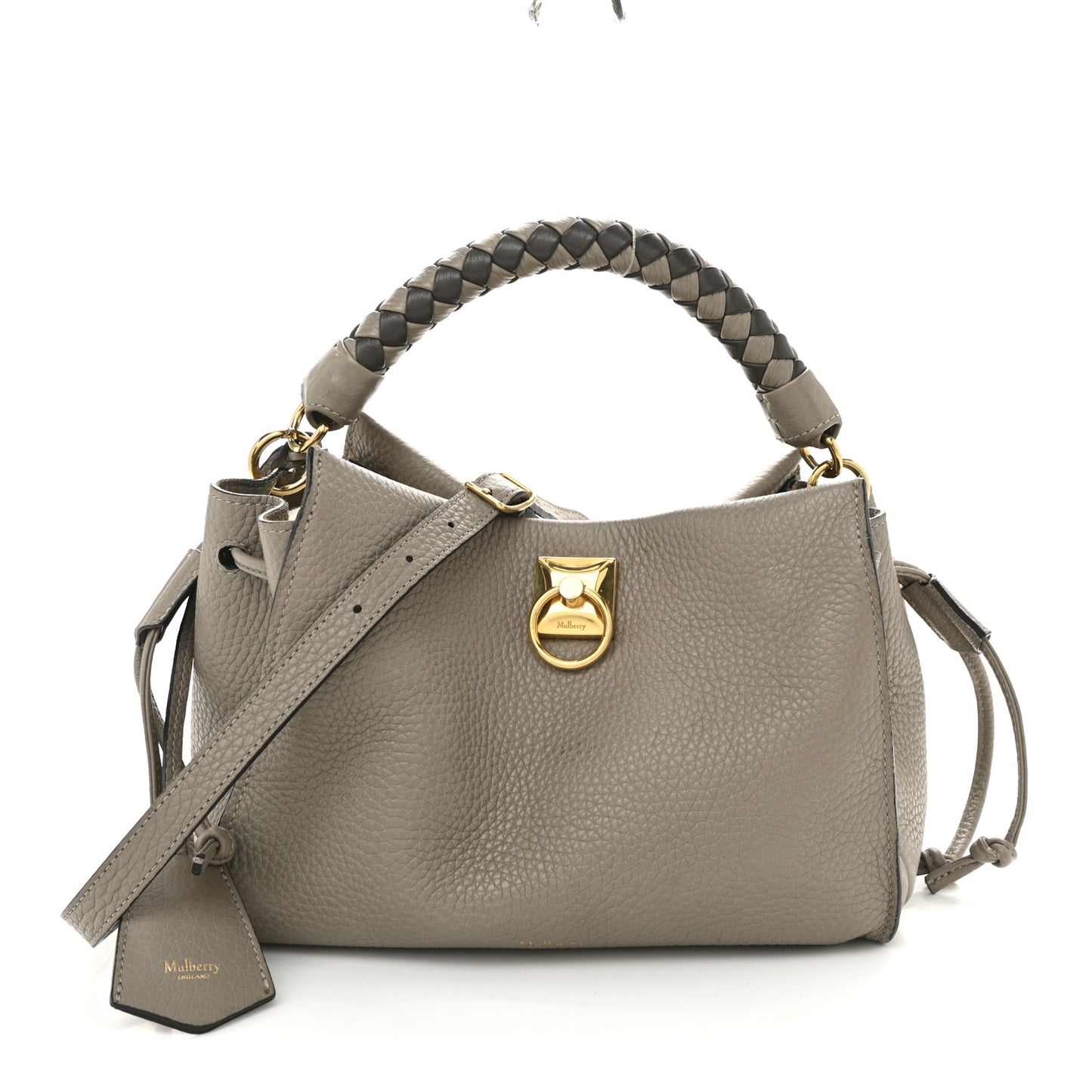 Heavy Grain Small Iris Tote Powder Grey Dark Clay