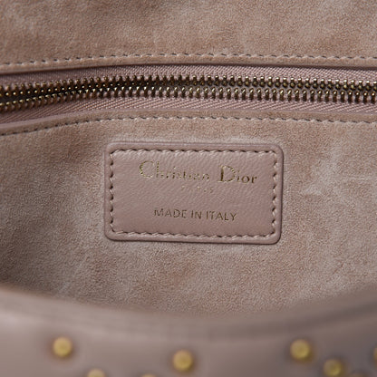 Christian Dior Lambskin Cannage Studded Large Dioraddict Flap Bag Nude 6 of 10