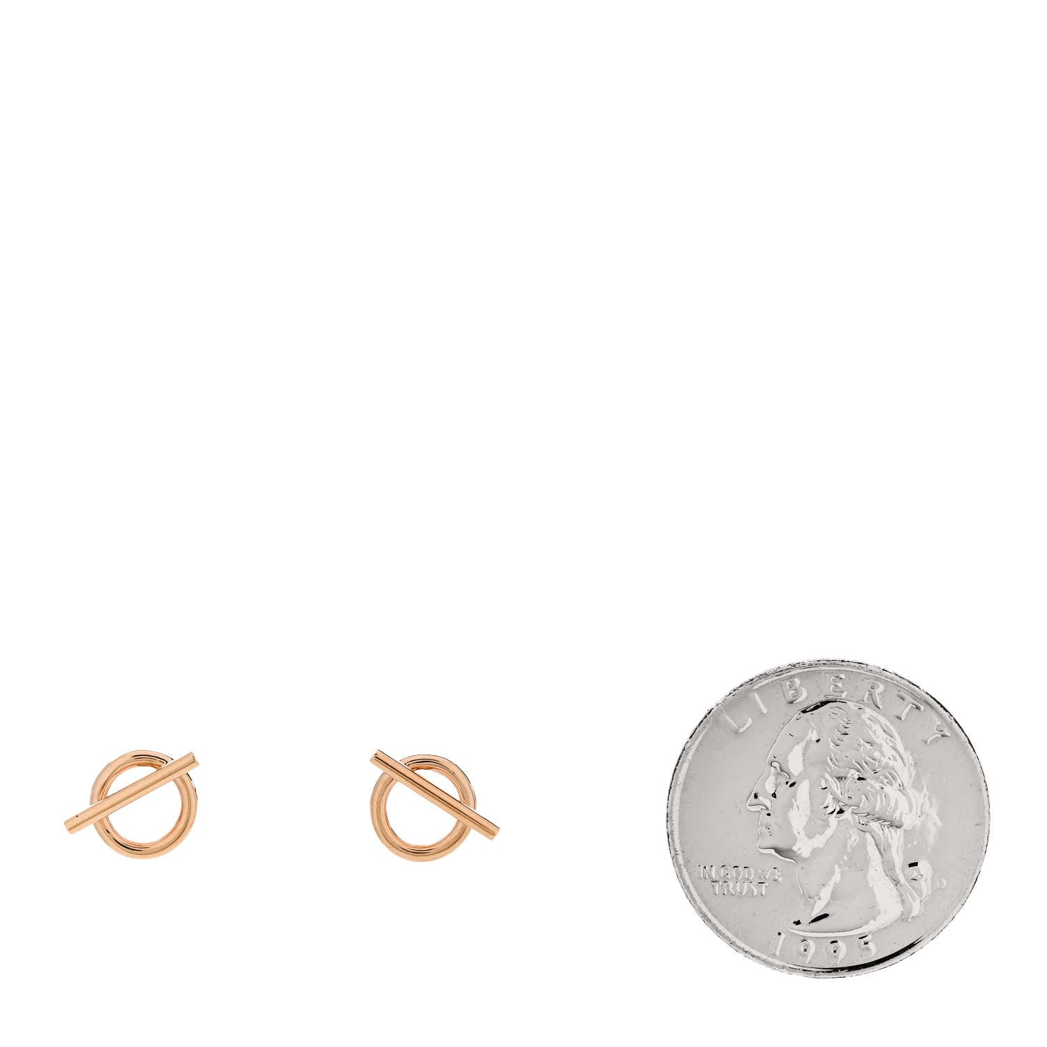 Hermes 18K Rose Gold PM Echappee Earrings 2 of 5