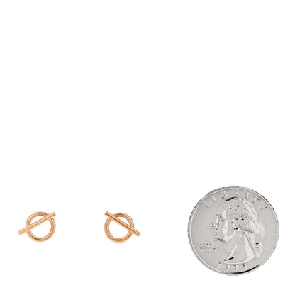 Hermes 18K Rose Gold PM Echappee Earrings 2 of 5