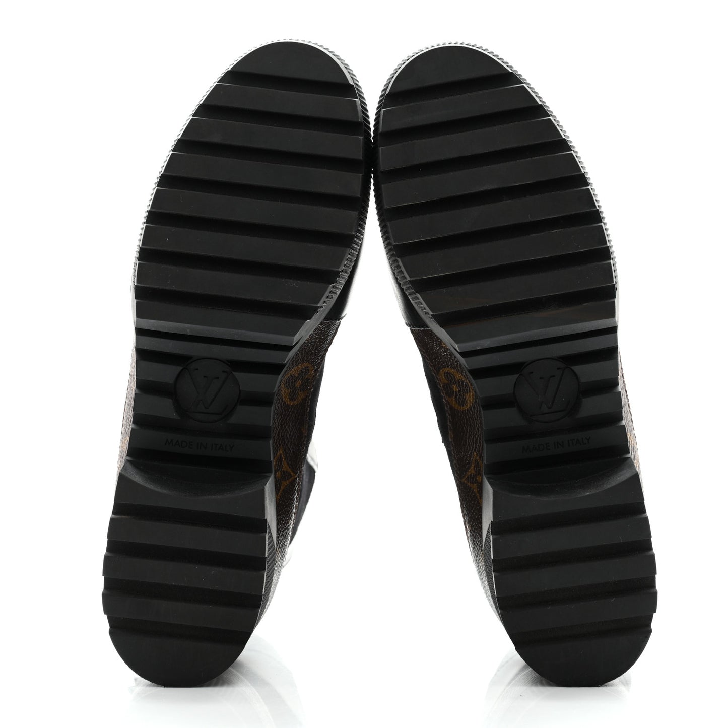 Suede Calfskin Monogram Laureate Platform Desert Boots 40 Black