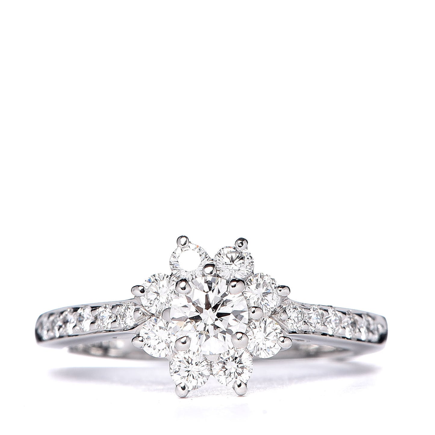 Platinum Diamond Flora Ring 46 3.75