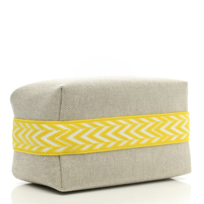 Hermes Canvas Small Bride-A-Brac Pouch Natural Jaune Citron 4 of 7
