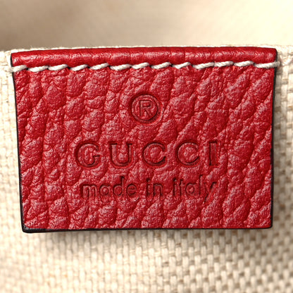 Gucci Pebbled Calfskin Soho Chain Backpack Hibiscus Red 6 of 15