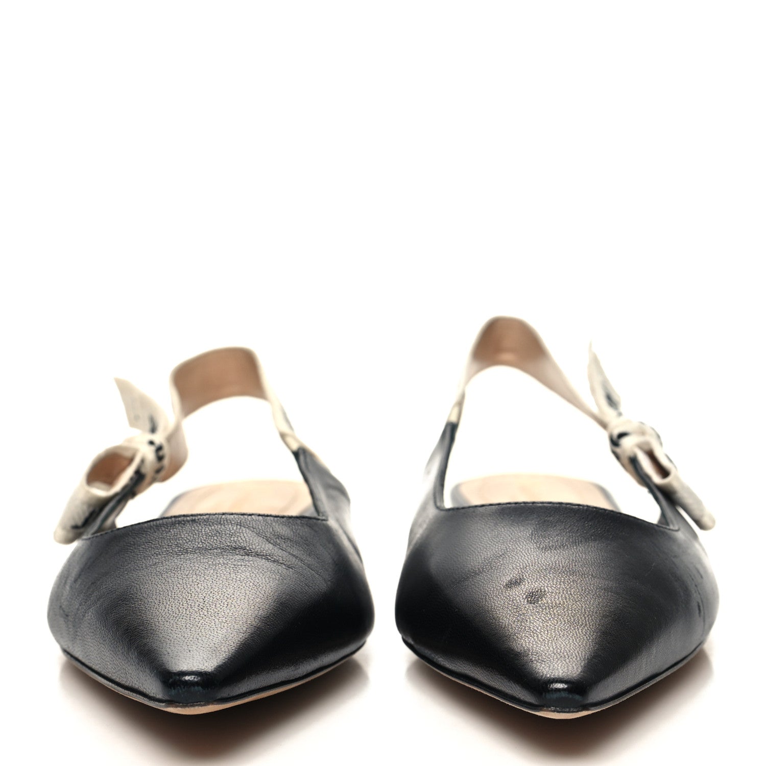 Christian Dior Lambskin Ribbon J'Adior Slingback Ballet Flats 37.5 Black 2 of 8