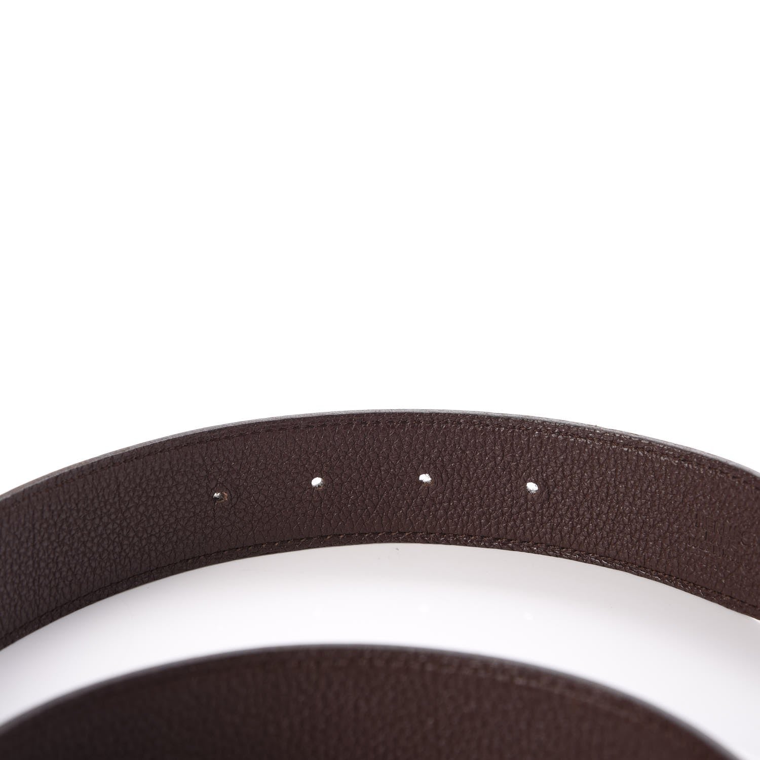 Hermes Box Togo 32mm Collier De Chien CDC Belt 80 Black Chocolate 5 of 8