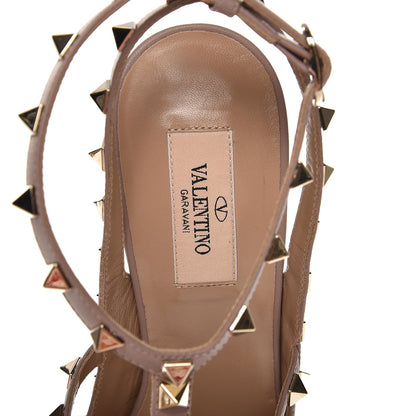Valentino Garavani Patent Rockstud Ankle Strap Pumps 40 Poudre 6 of 8