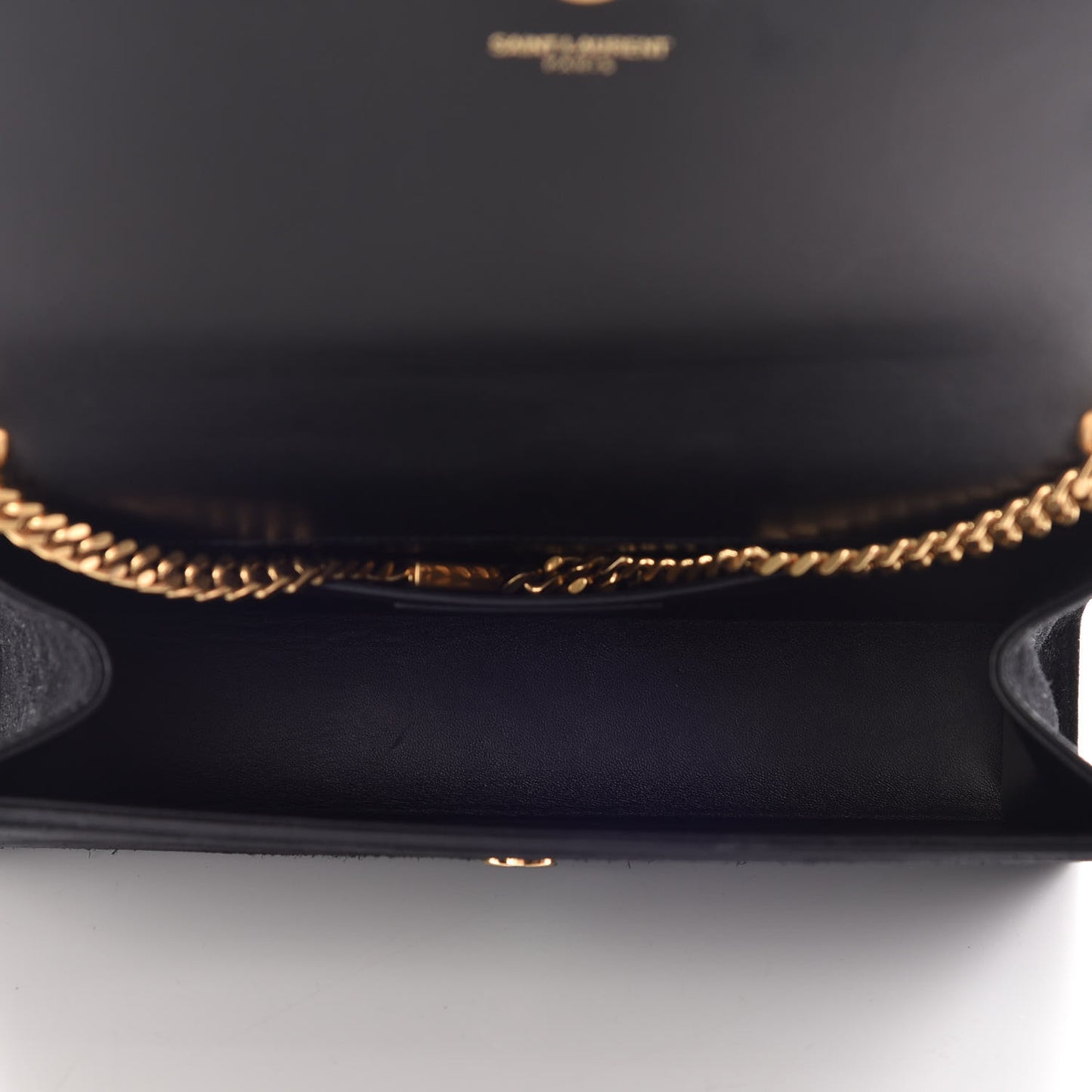 Suede Medium Classic Monogram Kate Satchel Black