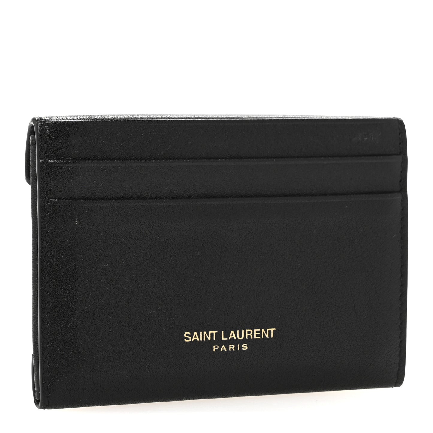 Lambskin Flap Envelope Card Case Black