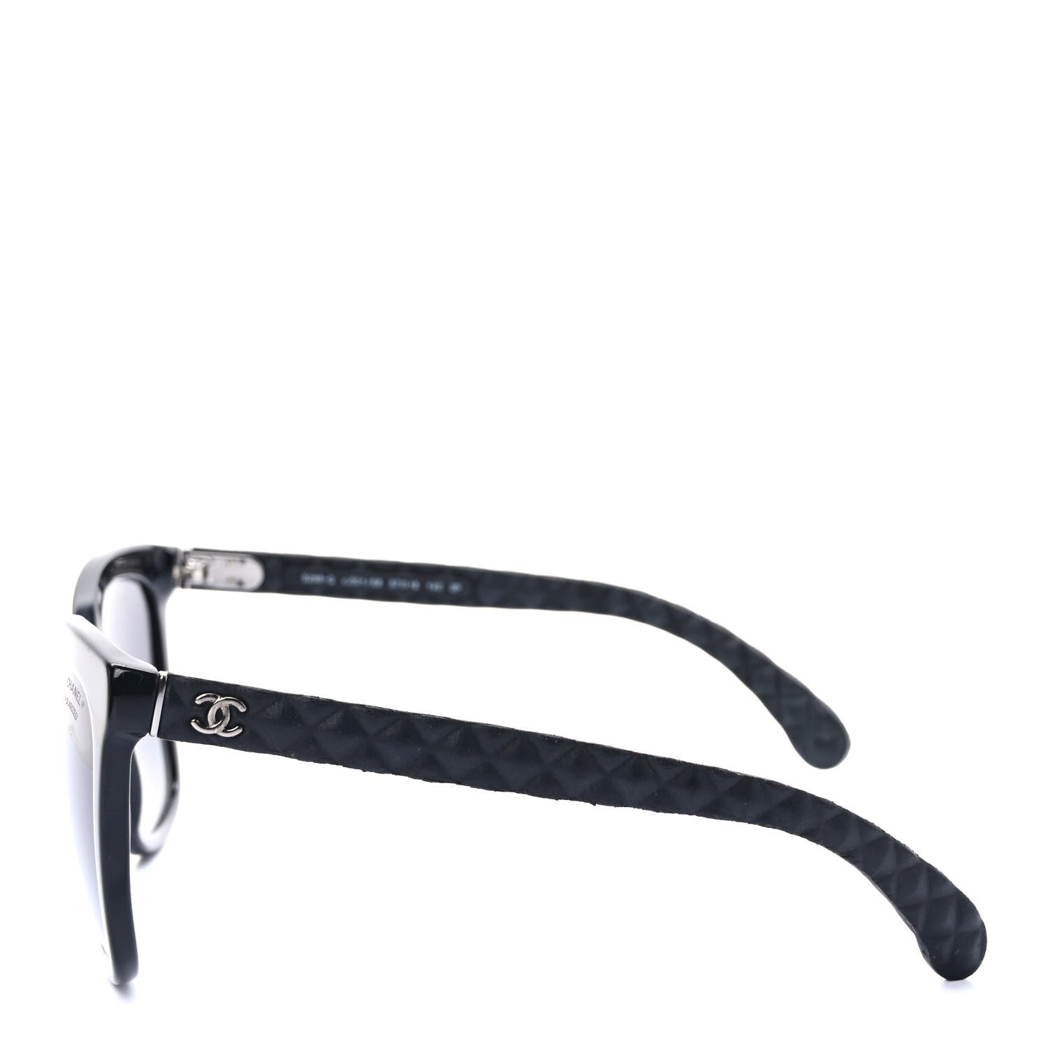 Chanel Acetate Quilted Polarized Butterfly CC Sunglasses 5288-Q Black 3 of 8