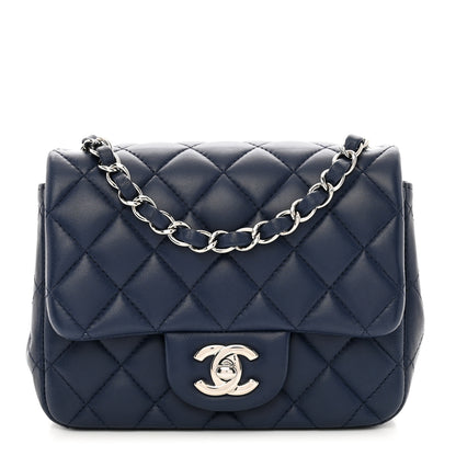 Chanel Lambskin Quilted Mini Square Flap Navy 1 of 10