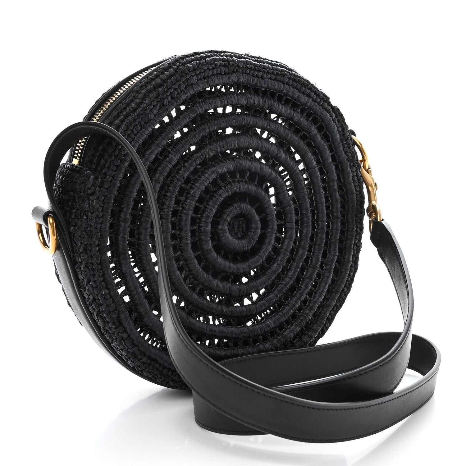 Saint Laurent Raffia Sac Round Black 3 of 10