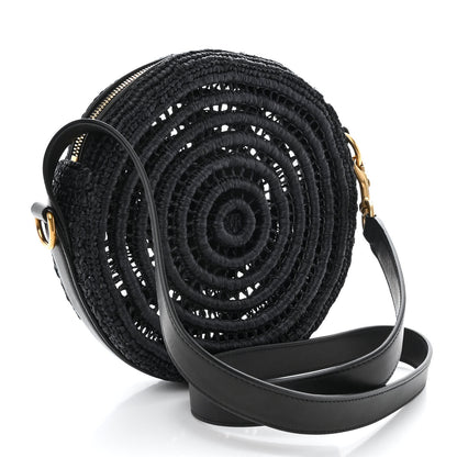 Saint Laurent Raffia Sac Round Black 3 of 10