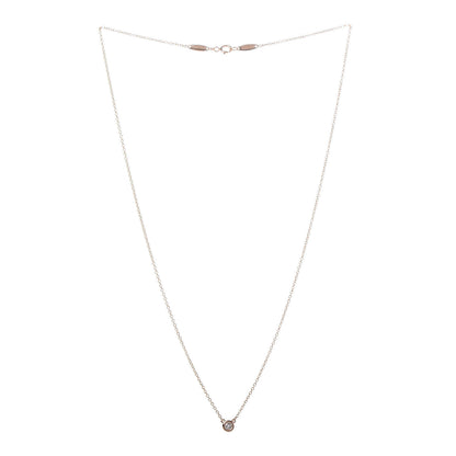 Tiffany 18K Rose Gold Diamond .07ct Elsa Peretti Diamonds by the Yard Pendant Necklace 3 of 8