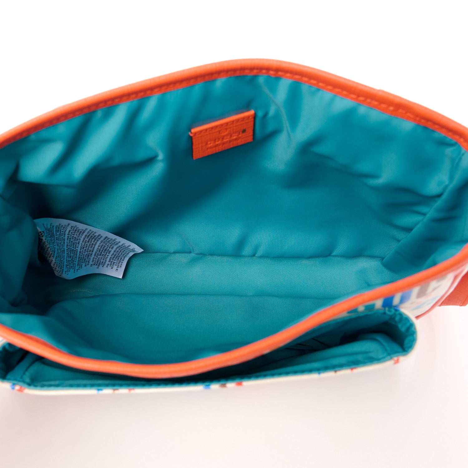 Gucci Coated Canvas Logo Star Print Childrens Messenger Bag Beige Multicolor Vibrant Orange 5 of 10