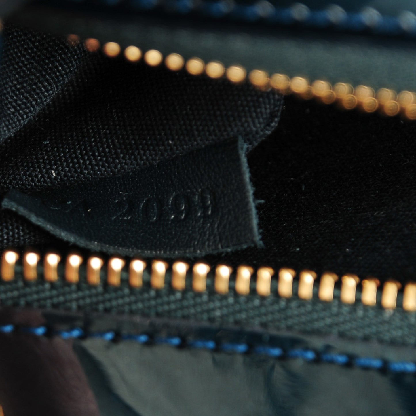 Patent Sobe Clutch Blue Nuit