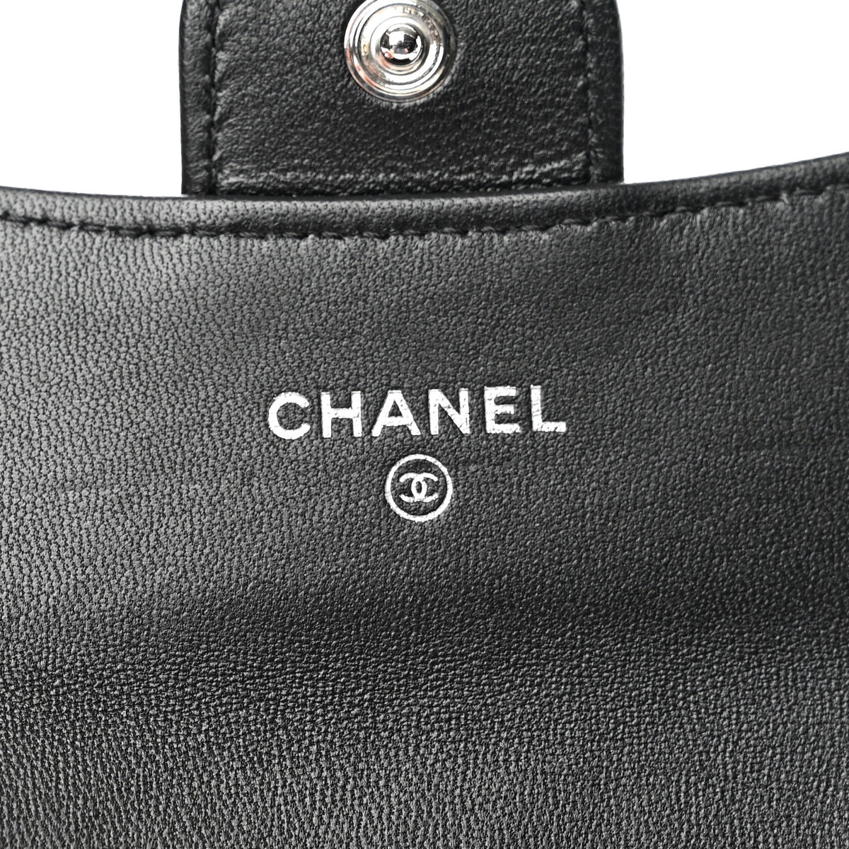 Chanel Lambskin Quilted Flap Card Holder Wallet Black 6 of 7