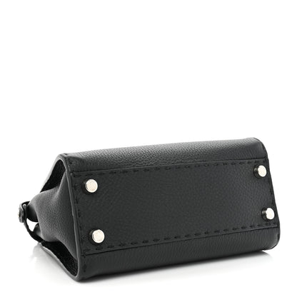Fendi Cuoio Romano Selleria Bi-Color Mini Peekaboo Iconic Satchel Black Mou 4 of 9