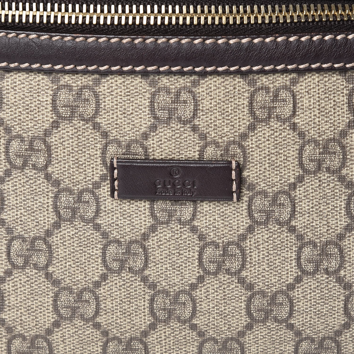 Gucci GG Supreme Monogram Belt Bag Dark Brown 8 of 10
