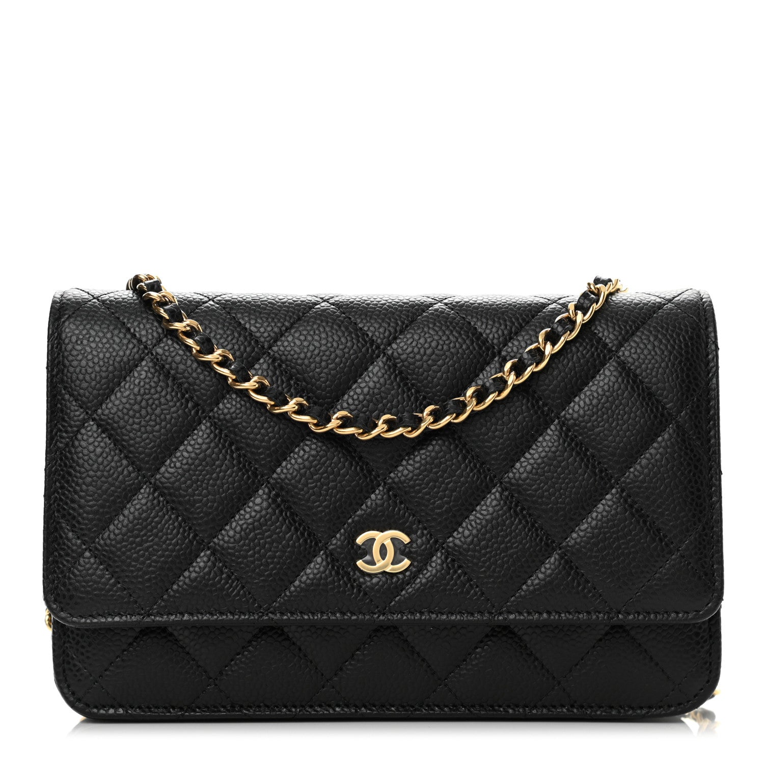Chanel Caviar Quilted Wallet On Chain WOC Black 1 of 12