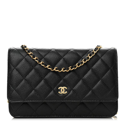 Chanel Caviar Quilted Wallet On Chain WOC Black 1 of 12