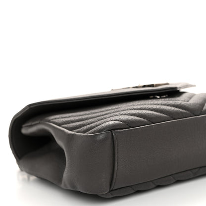 Saint Laurent Sheepskin Matelasse Chevron Monogram Medium College Bag 9 of 12