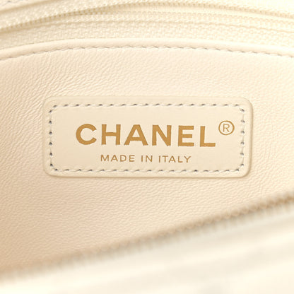 Chanel Caviar Quilted Small Coco Handle Flap White 6 of 9