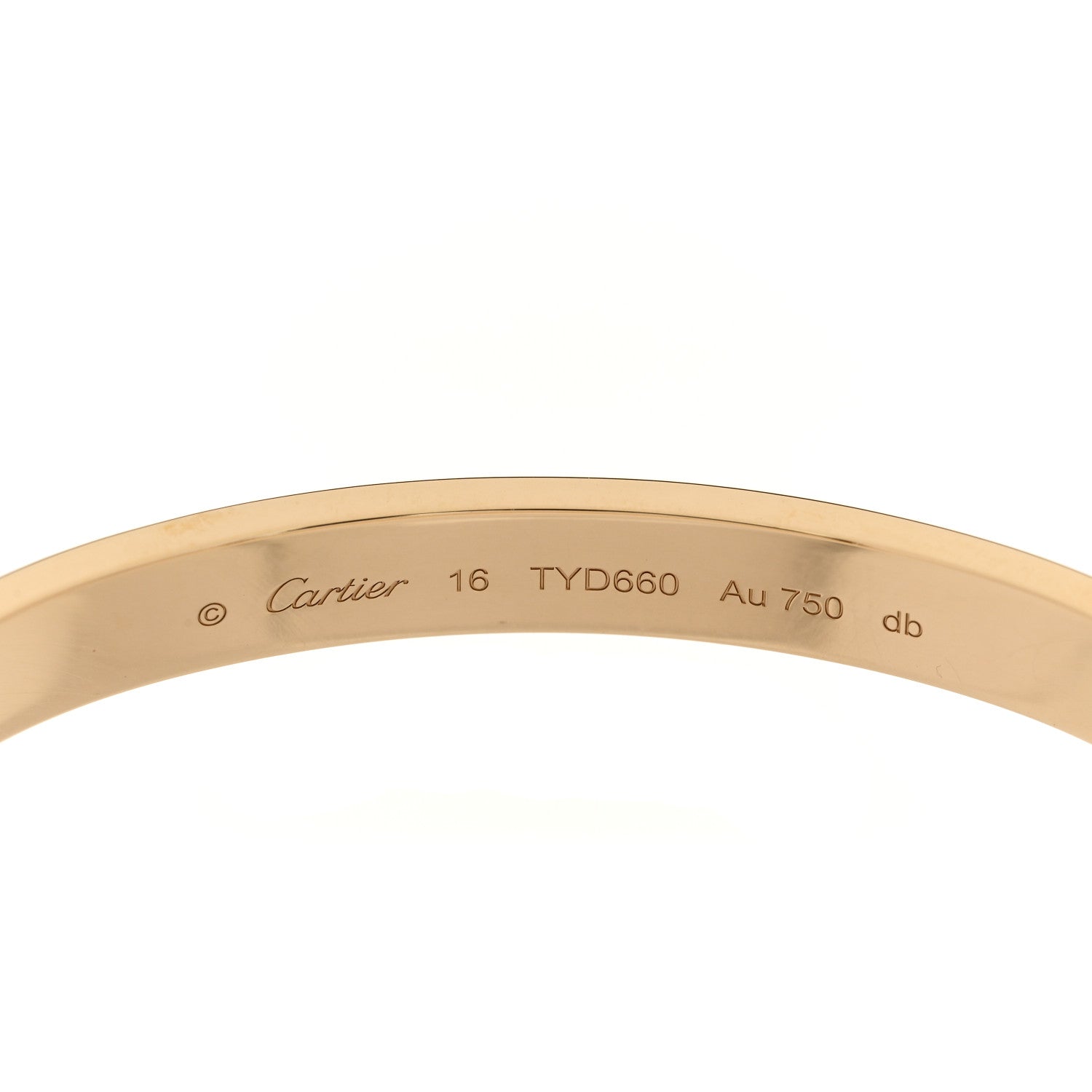 Cartier 18K Yellow Gold LOVE Bracelet 16 4 of 9