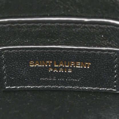 Saint Laurent Lambskin Quilted Monogram Baby Victoire Chain Clutch Blanc Vintage 6 of 12