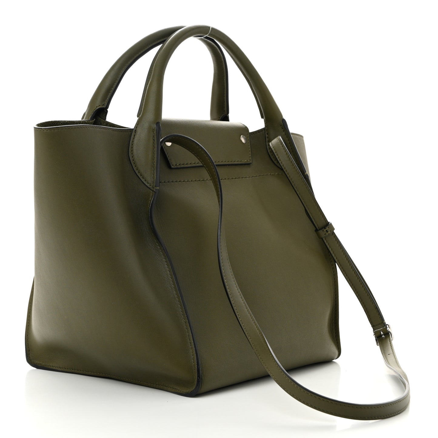 Smooth Calfskin Small Big Bag Army Green