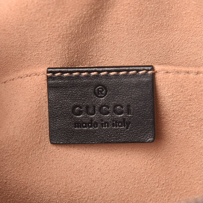 Gucci Calfskin Matelasse Small GG Marmont Chain Shoulder Bag Black 6 of 13