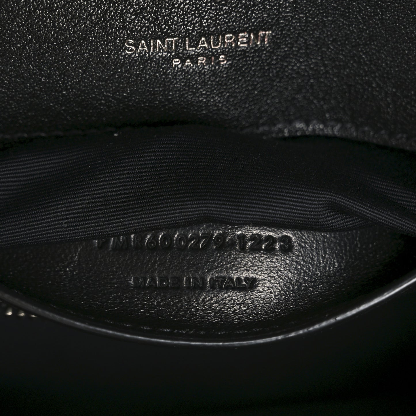 Sheepskin Matelasse Chevron Monogram Medium College Bag Black