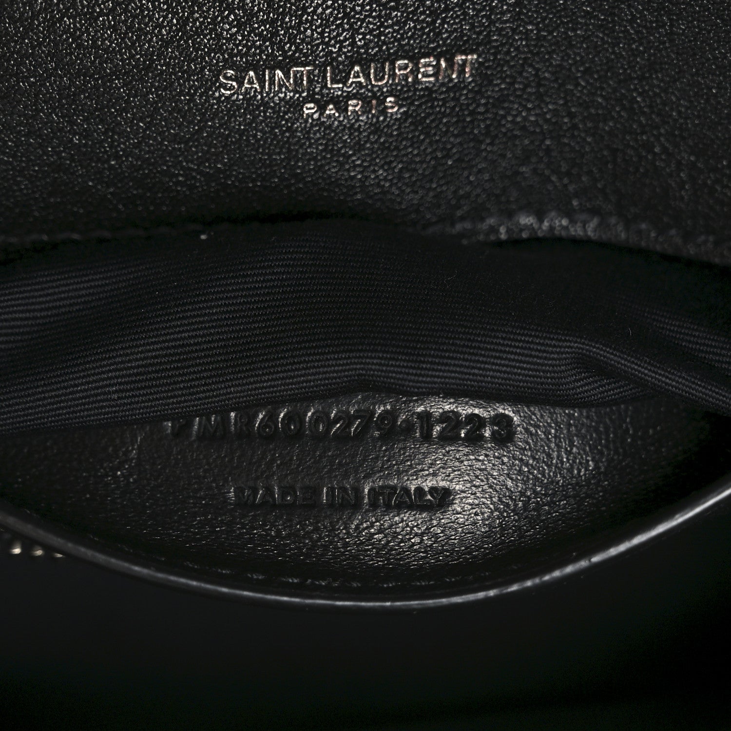 Saint Laurent Sheepskin Matelasse Chevron Monogram Medium College Bag Black 7 of 11