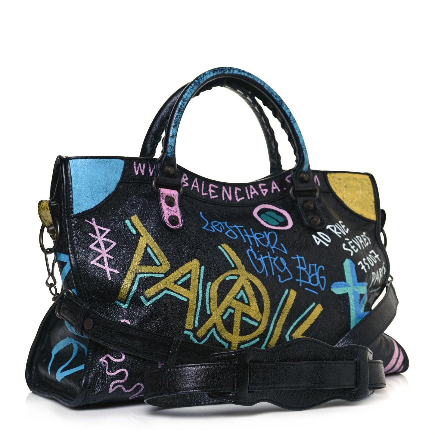 Agneau Graffiti All Over Classic Hardware City Black Multicolor