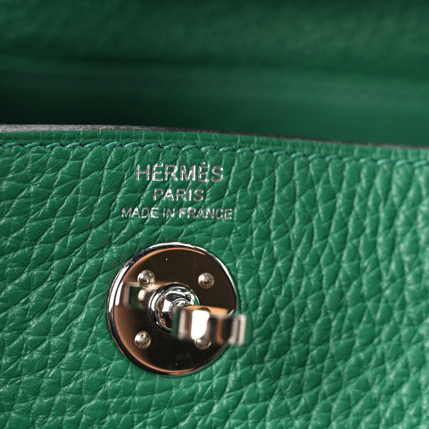Taurillon Clemence Mini Lindy 20 Vert Vertigo