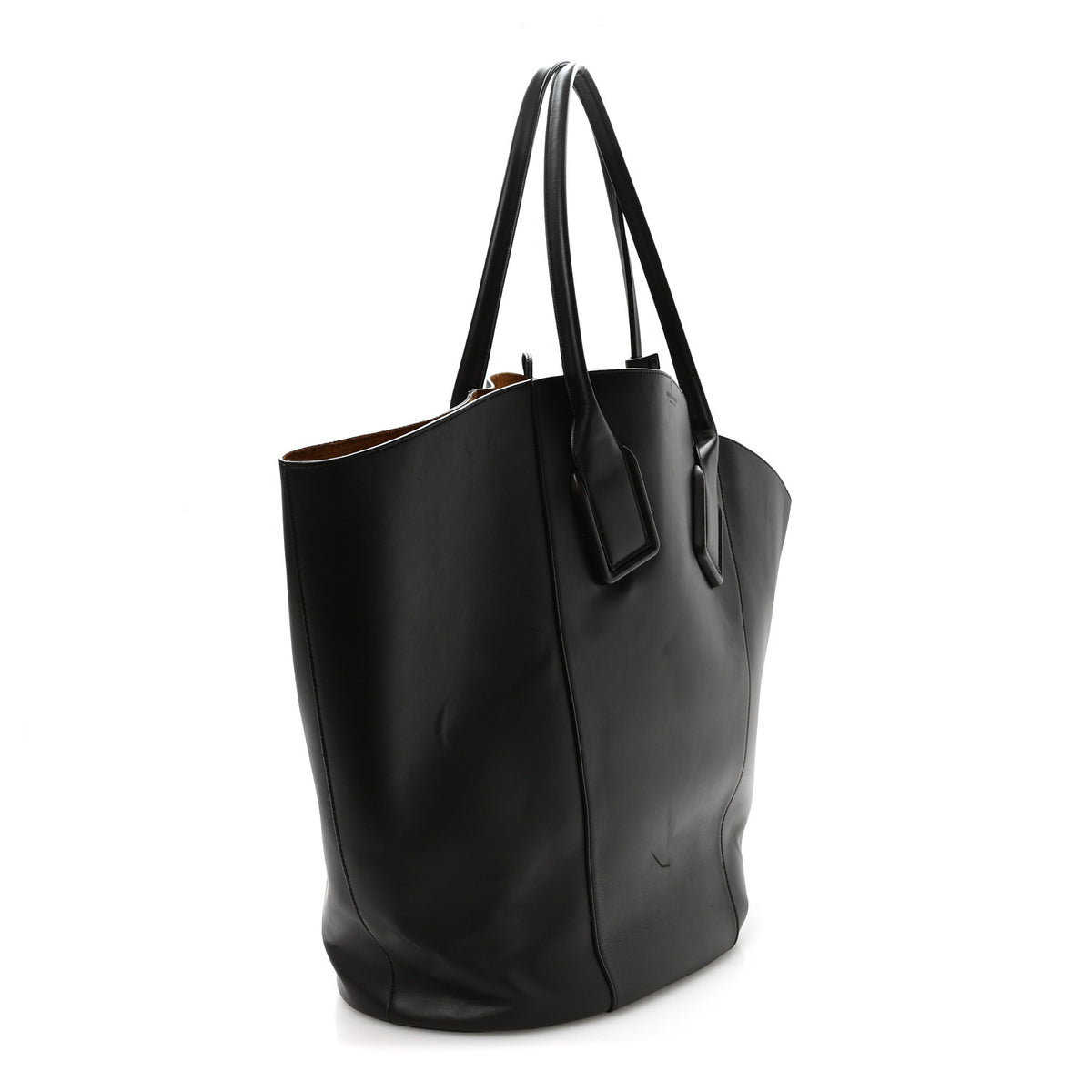 Bottega Veneta Smooth Calfskin Large Basket Tote Fondente 4 of 12