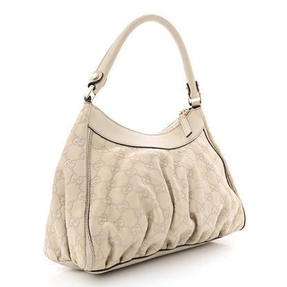 Gucci Guccissima Medium D Gold Hobo Off White 3 of 13