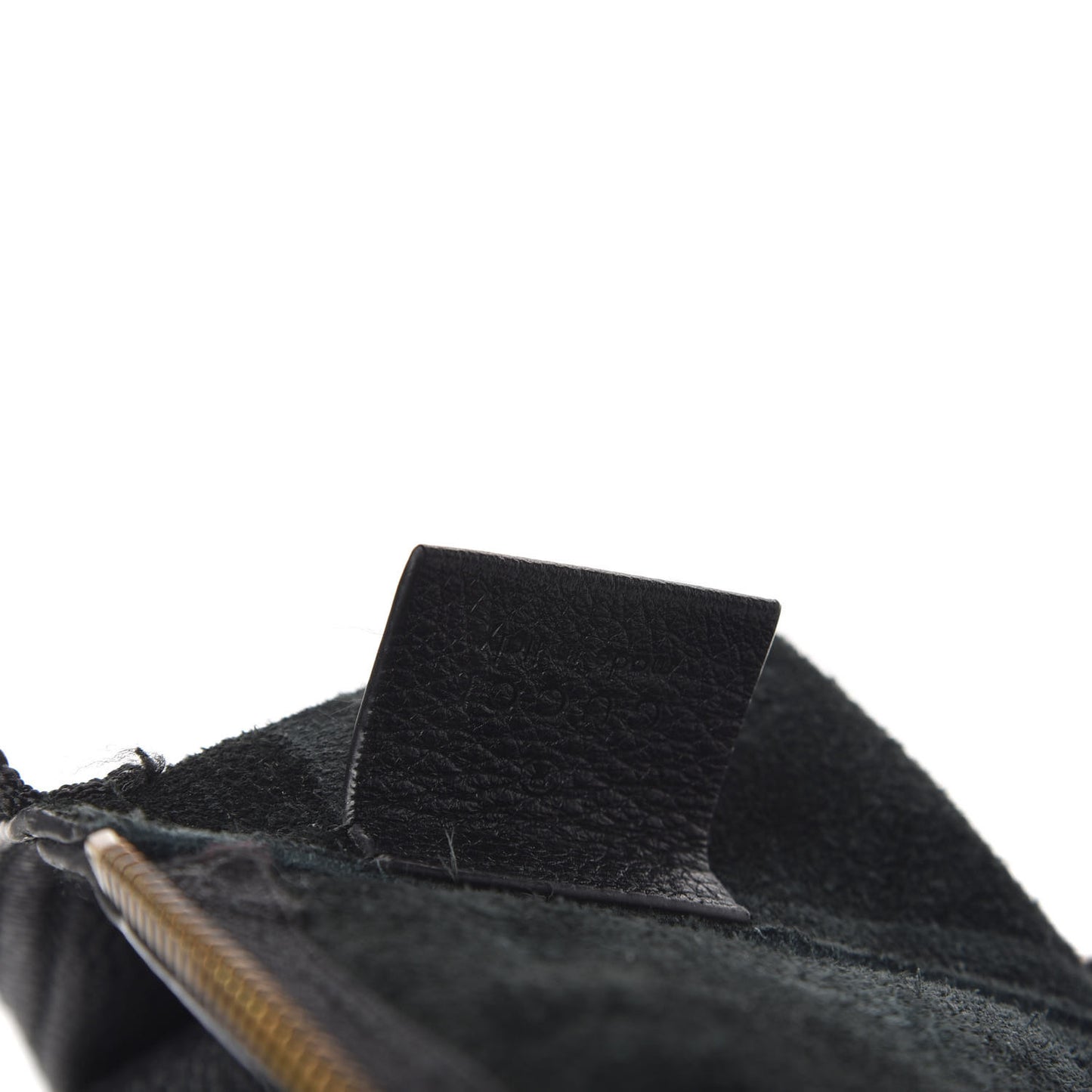 Pebbled Calfskin Medium Logo Portfolio Clutch Black