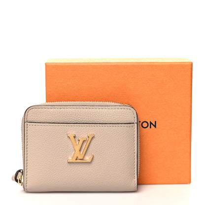 Louis Vuitton Calfskin Lockme Zippy Coin Purse Greige 9 of 9
