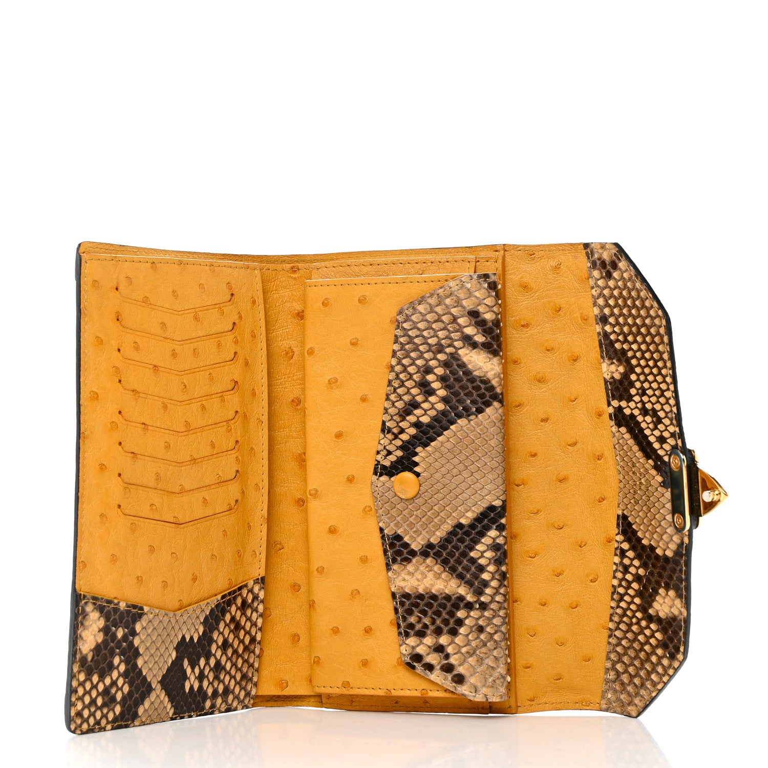 Louis Vuitton Monogram Python Ostrich Lizard Majestueux Wallet 6 of 9