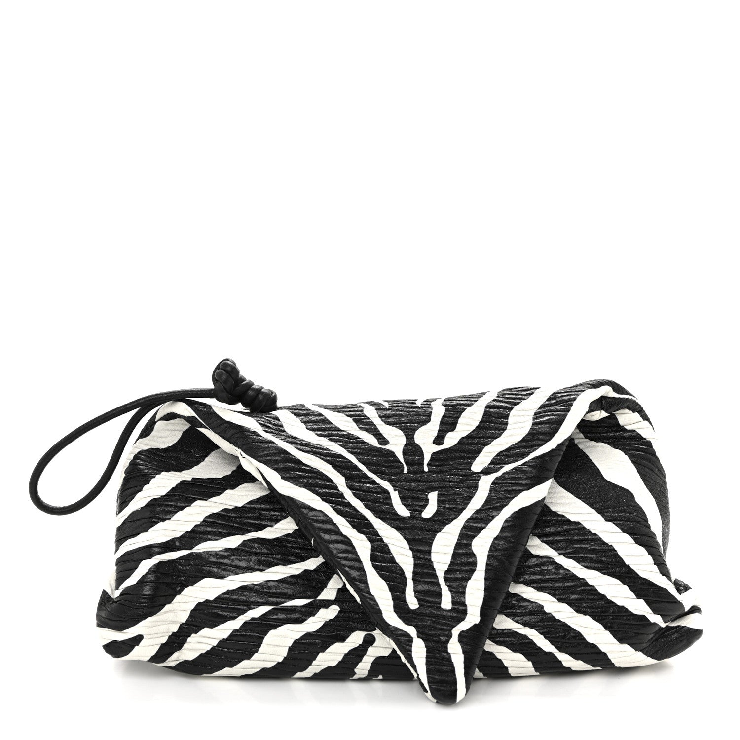 Bottega Veneta Nappa BV Trine Clutch Zebra 1 of 11